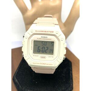Casio Women's Watch W218H Illuminator Quartz Digital Light Pink Resin Sport 3224